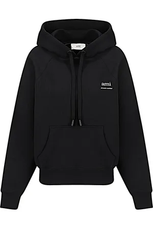 Ami Sweathshirts & Hoodies, Herre, Sort, XL, Bomuld, Stilful Sweatshirt