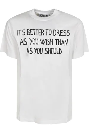 Moschino Top, Herre, Hvid, M, Uld, Stilfulde T-shirts og Polos