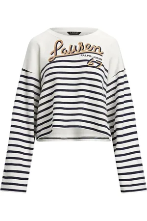 Ralph Lauren Top, Dame, Hvid, S, Uld, French Terry Sweatshirt