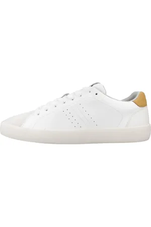 Geox Sko, Herre, Hvid, 44 EU, Uld, Stilfulde Sneakers