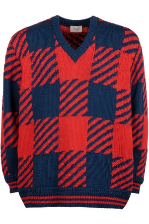 Bally Strik, Herre, Flerfarvet, M, Bomuld, V-hals Strik