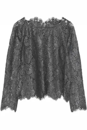 gustav Bluser & Skjorter, Dame, Grå, 3XL, Bomuld, Elegant Blonde Top med Blonde