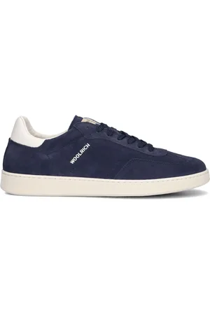 Woolrich Sko, Herre, Blå, 43 1/2 EU, Læder, Blå Ruskind Court Sneakers til Mænd