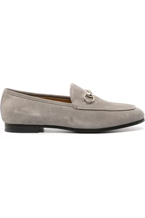 Gucci Sko, Dame, Grå, 39 1/2 EU, Læder, Horsebit Loafers