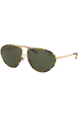 Ralph Lauren Tilbehør, Herre, Gul, 59 MM, Uld, Gyldne metal solbriller