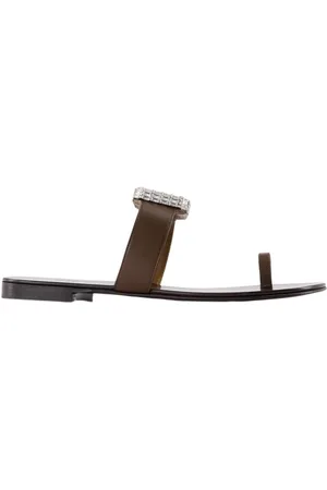 Giuseppe Zanotti Sko, Dame, Brun, 39 EU, Læder, Blahir Flat Sandaler