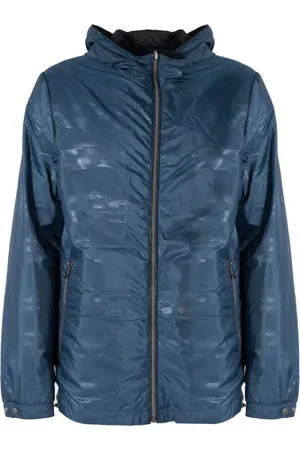 Geox Jakke, Herre, Blå, 2XL, Uld, Vendbar Hættejakke