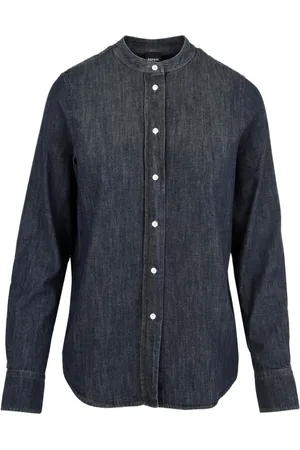 Aspesi Bluser & Skjorter, Dame, Blå, XS, Denim, Casual Denim Skjorte