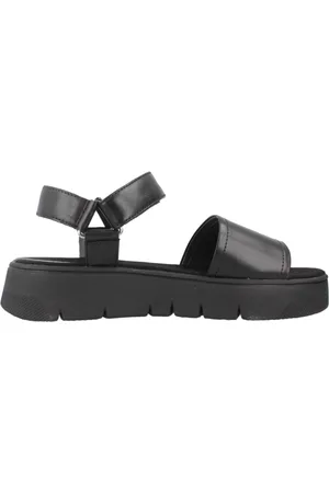 Geox Sko, Dame, Sort, 38 EU, Uld, Stilfulde flade sandaler