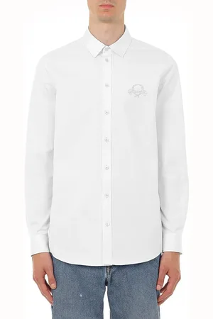 Moschino Skjorte, Herre, Hvid, L, Bomuld, Hvid Bomuld Almindelig Skjorte