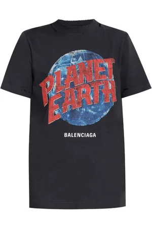 Balenciaga Top, Dame, Flerfarvet, S, Bomuld, Grafisk Print Lagdelt Kjole