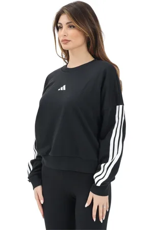 adidas Sweathshirts & Hoodies, Dame, Sort, S, Sort Sweater Essentials 3-Stripes French Terry