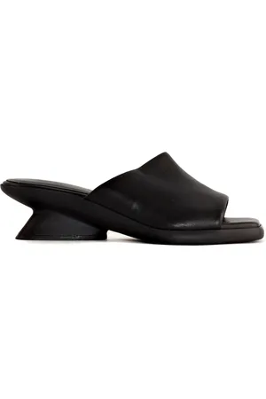 vic matiè Sko, Dame, Sort, 37 EU, Læder, Sort læder firkantet tå sandaler