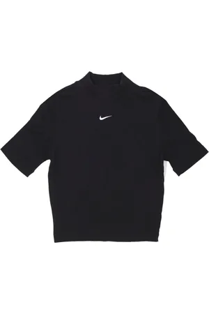 Nike Top, Dame, Sort, S, Polyester, Rib Mock Top T-Shirt