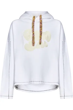 BONSAI Sweathshirts & Hoodies, Herre, Hvid, S, Bomuld, Hvid Sweater med Justerbar Hætte