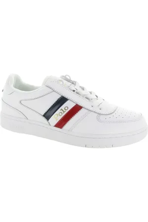 Ralph Lauren Sko, Herre, Hvid, 42 EU, Læder, Polo Court PP Sneakers