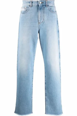 GCDS Jeans, Herre, Blå, W30, Denim, Blå Denim Straight Jeans