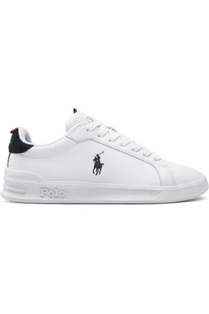 Ralph Lauren Sko, Herre, Hvid, 42 EU, Læder, Heritage Court II Sneakers