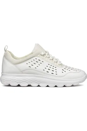 Geox Sko, Dame, Hvid, 36 EU, Læder, Spherica Sneakers