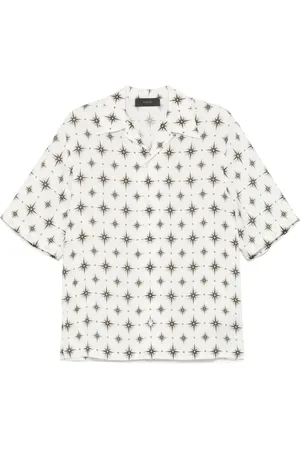 AMIRI Skjorte, Herre, Hvid, L, Uld, Micro Starburst Skjorte