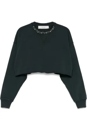 Golden Goose Sweathshirts & Hoodies, Dame, Sort, L, Bomuld, Krystalbesat sort sweater