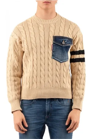 Dsquared2 Strik, Herre, Brun, M, Uld, Stilfuld Skjorte