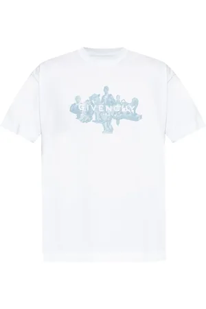 Givenchy Top, Herre, Hvid, L, Bomuld, Printet T-shirt