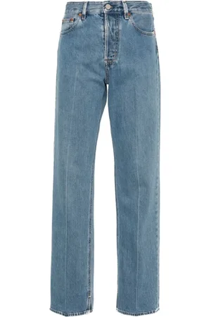 Gucci Jeans, Dame, Blå, W29, Denim, Straight Leg Denim Pant