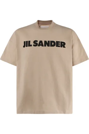 Jil Sander Top, Herre, , XS, Blødt snit Logo Print T-shirts Sand