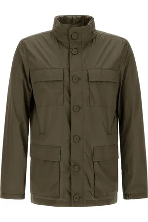 HERNO Jakke, Herre, Grøn, L, Nylon, Letvægts Field Jacket