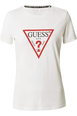 Guess Top, Dame, Hvid, S, Bomuld, Jeans T-shirt