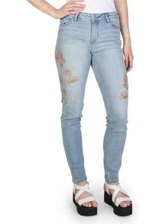 Armani Exchange Jeans, Dame, Blå, W29, Bomuld, Skinny Jeans med logo