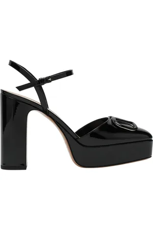 VALENTINO GARAVANI Sko, Dame, Sort, 36 1/2 EU, Høj Vlogo Signature Sandal