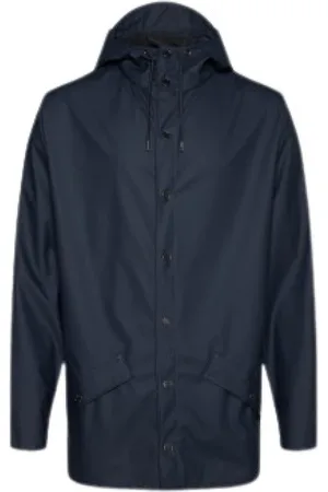 Rains Jakke, Dame, Blå, S, Polyester, Moderne Vandtæt Jakke