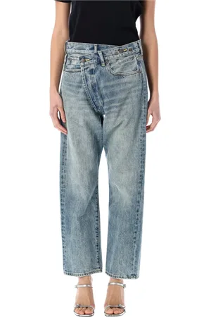 R13 Jeans, Dame, Blå, W27, Bomuld, Lena Crossover Jeans