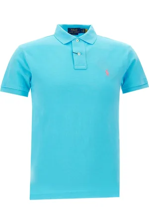 Ralph Lauren Top, Herre, Blå, M, Bomuld, Blå Herre Polo Skjorte Bomuld Piquet