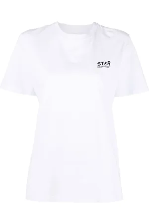 Golden Goose Top, Dame, Hvid, S, Bomuld, Star Print T-shirt