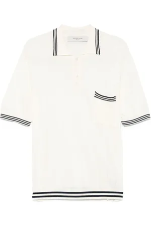 Golden Goose Top, Herre, Hvid, M, Bomuld, Strikket Polo Shirt