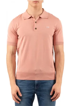 Dsquared2 Top, Herre, Lyserød, M, Uld, Stilfuld Polo Skjorte