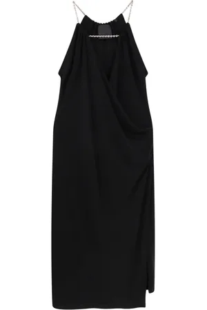 Givenchy Kjole, Dame, Sort, S, V-udskåret midi-kjole