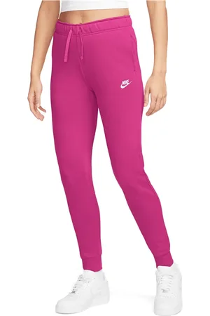 Nike Bukser, Dame, Lyserød, XL, Bomuld, Varme Joggingbukser