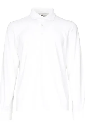 FEDELI Top, Herre, Hvid, 2XL, Bomuld, Hvide T-shirts og Polos med Krave