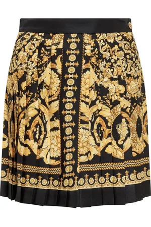 VERSACE Nederdel, Dame, Flerfarvet, XS, Barok Plisseret Midi Nederdel