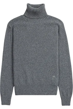 Ami Strik, Herre, Grå, S, Jersey Turtleneck Sweater