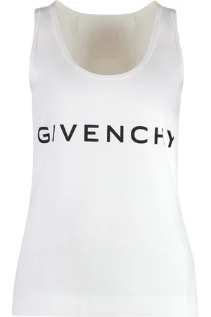 Givenchy Top, Dame, Hvid, XS, Bomuld, Afrundet Hals Bomulds Tanktop