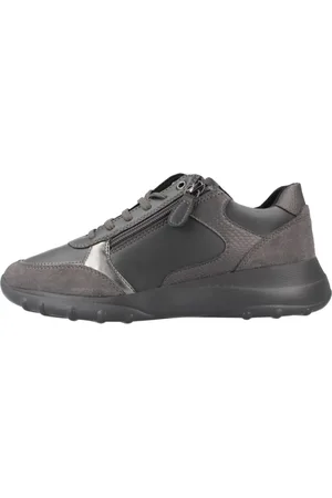 Geox Sko, Dame, Grå, 40 EU, Læder, Alleniee Sneakers