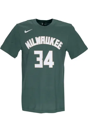 Nike Sport, Herre, Grøn, 2XL, Bomuld, Giannis Antetokounmpo NBA T-shirt