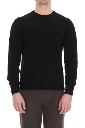 HERNO Strik, Herre, Sort, 2XL, Uld, Uld Crewneck Sweater