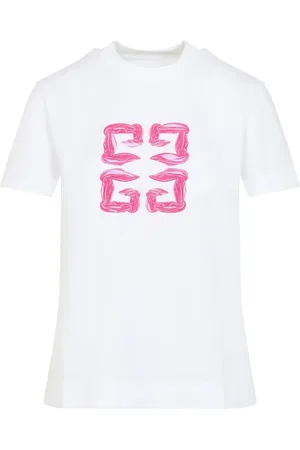 Givenchy Top, Dame, Hvid, S, Bomuld, Slim fit t-shirt med crew neck og grafisk print