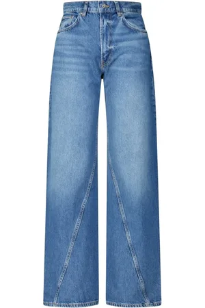 ANINE BING Jeans, Dame, Blå, W27, Bomuld, Vidde, afslappet jeans med vid ben